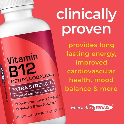 Miniatura 4 de Results RNA - Vitamina celular avanzada B12 metilcobalamina apoya la salud del corazón, buen estado de ánimo, energía y función cerebral. Disfruta