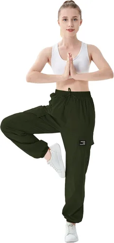 Miniatura 5 de SANGTREE Pantalones deportivos tipo cargo impermeables para niñas y mujeres
