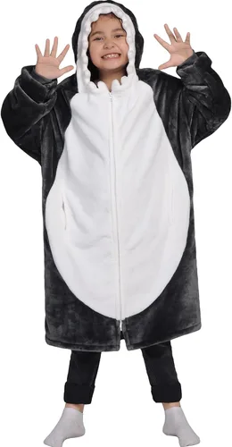 Miniatura 20 de Waitu Manta Ponible de Oso con Capucha, Divertidos Disfraces de Halloween, Regalos de Cumpleaños para Mujeres, Hombres, Niños y Niñas, Manta