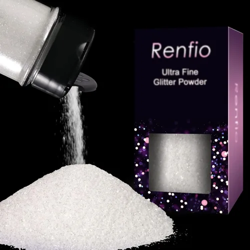 Miniatura 30 de Renfio Polvo de purpurina ultra fina de ópalo con purpurina metálica de 1.75 onzas (1.76 oz), copos de PET para manualidades, lentejuelas de 1/128