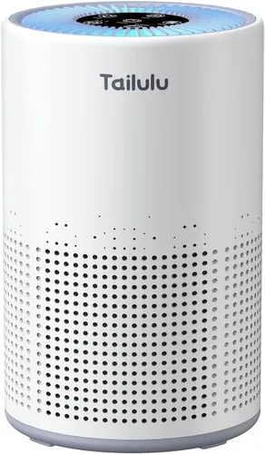 Purificadores de aire para dormitorio, hogar, mascotas, 1200 pies², Tailulu H13 True HEPA filtro de aire portátil con modo de sueño de 12 dB, Blanco