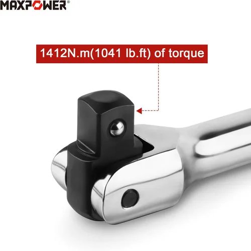 Miniatura 5 de MAXPOWER Barra de disyuntor de 3/4 de alta resistencia de 24 pulgadas con mango flexible