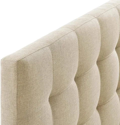 Miniatura 5 de Modway Lily Cabecera Capitonada de Tela de Lino Tapizada Queen en Beige