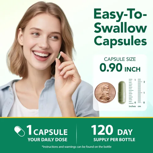 Miniatura 5 de Cápsulas de clorofila Suplemento desodorizante corporal para apoyo diario de frescura interna Mezcla botánica natural para equilibrio de olores