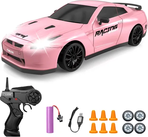 Miniatura 13 de Coche RC de Derrape 1/24 2.4GHz Coche de Control Remoto 4WD de Alta Velocidad con Luz LED y Neumáticos de Derrape Juguetes de Carreras para Niños