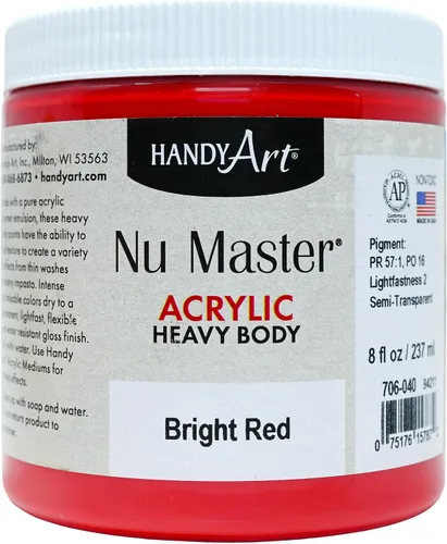 Miniatura 9 de Handy Art Nu Master - Pintura acrílica de cuerpo pesado, 8 onzas, carmesí Alizarin