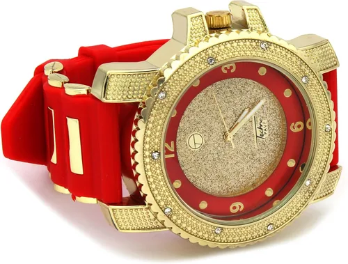 Miniatura 2 de Techno Pave Hip Hop Inspired Mens Bling-ed Out Watch - 52mm Case Size - Quartz Movement