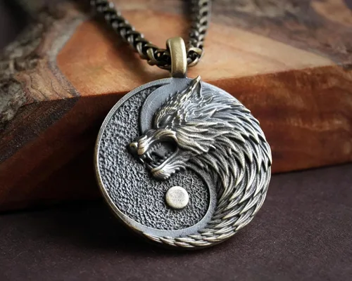 Miniatura 63 de Collar Yin Yang para hombre, joyería colgante de alta calidad de aspecto antiguo, regalos de Yin Yang, joyería vikinga para hombres