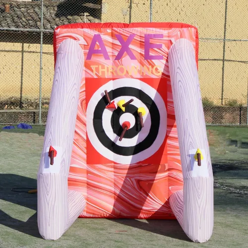 Miniatura 5 de Juego de carnaval inflable 4 en 1, juegos deportivos inflables, juego de aro de baloncesto para juegos escolares, familia,