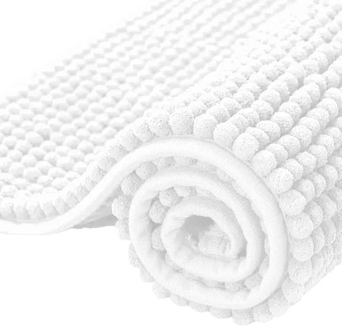 Miniatura 39 de Subrtex - Alfombras de baño de chenilla, tapete de baño de felpa corta y suave, tapete de ducha absorbente de agua, tapete de baño para la ducha