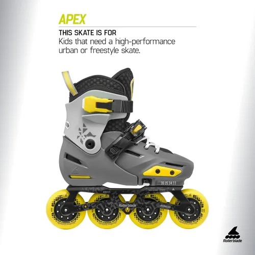 Miniatura 2 de Rollerblade Apex Junior - Patín en línea ajustable para fitness