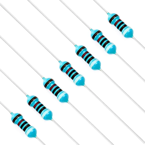 Miniatura 29 de Chanzon 100pcs 1/4W (0.25W) 62 Ohmios Resistencia fija de película metálica Ohmios 0.01 ±1% Tolerancia 62R MF Resistencias de orificio pasante