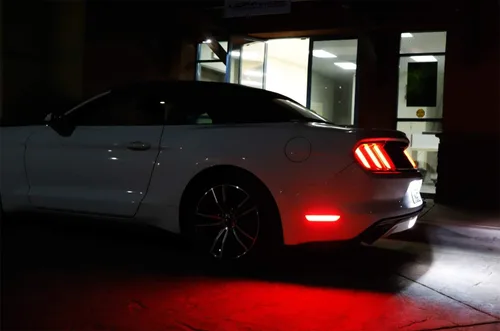 Miniatura 8 de iJDMTOY - Kit de focos laterales traseros con lente transparente roja LED completa Compatible con Ford 2015-23 Mustang, alimentado por 48-SMD LED