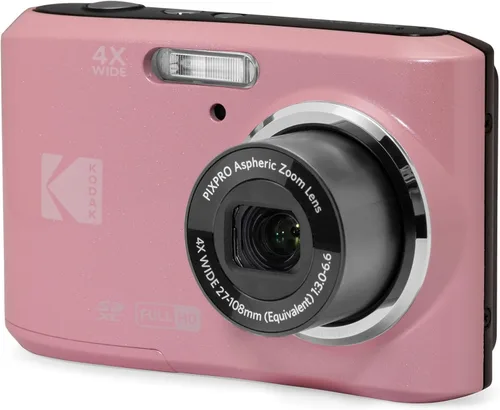 Kodak PIXPRO FZ45 - Cámara digital de 16 MP para apuntar y disparar con zoom óptico 4X, lente gran angular compacta de 1.063 in para fotos claras,