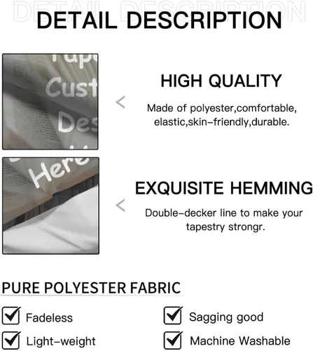 Miniatura 5 de Tapices personalizados, fondos personalizados, fotos e imágenes personalizadas para decoración de pared de habitación y dormitorio, 40 x 30 pulgadas