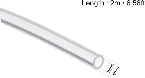 Miniatura 2 de Tubo de silicona flexible [para transferencia de agua de bomba, pecera, acuario] - 0.118 in x 0.157 in/6.6 ft/transparente