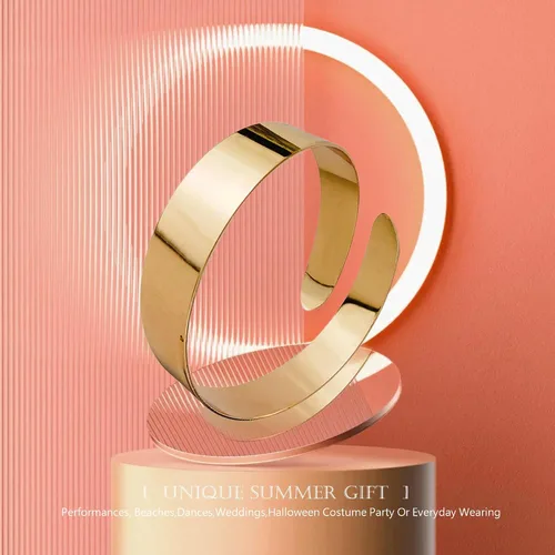 Miniatura 5 de Pulsera de serpiente dorada Brazalete superior del brazo para mujer Pulsera de noche, talla única