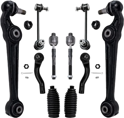 Miniatura 26 de Detroit Axle - Kit de suspensión frontal de 10 piezas para Jeep 2002-2004 Liberty, 2 brazos de control superiores con rótula 2 rótulas inferiores, 4