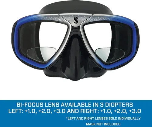 Miniatura 2 de SCUBAPRO Lente óptica bi-Focus para máscara de buceo con zoom para buceadores hipermetropía, derecha +3.0