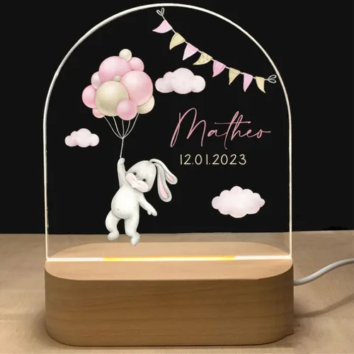 Miniatura 16 de Luz nocturna personalizada para bebés y niños, regalos personalizados con nombre, regalos de bautizo para niñas/niños, lámpara nocturna regulable