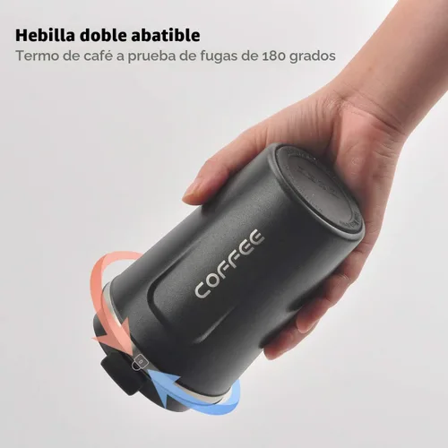 Miniatura 3 de Vaso térmico de acero inoxidable de 12 onzas con aislamiento al vacío, taza de viaje a prueba de derrames con tapa, para mantener caliente/café