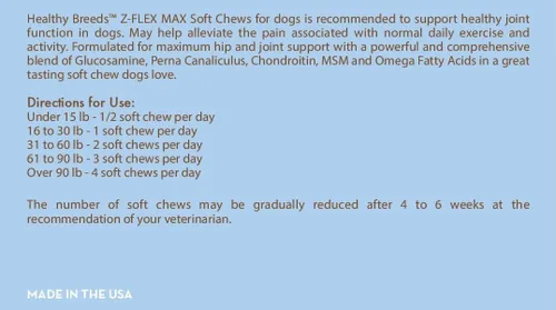 Miniatura 26 de Healthy Breeds Great Pyrenees Z-Flex Max - Masticables suaves para cadera y articulaciones, 50