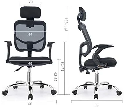 Miniatura 2 de Silla elevadora para computadora, asiento para el hogar, silla de oficina, silla de juegos, silla de oficina con respaldo reclinable (A)