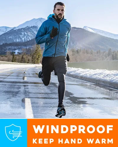 Miniatura 4 de Guantes de invierno para mujeres y hombres guantes térmicos para correr con forro fino para pantalla táctil guantes ligeros para caminar
