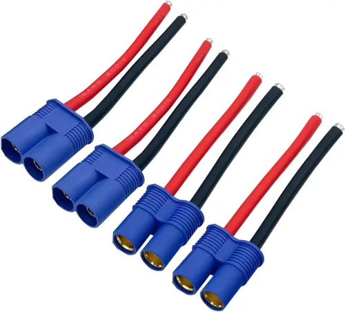 Miniatura 7 de 5 pares EC3 conector hembra y macho Deans con 14AWG 3.9 in alambre de silicona para RC Lipo batería Cable Drone
