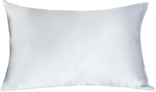 Miniatura 2 de MANSPHIL Funda de almohada de seda de morera 6A estándar gris para cabello y piel, suave y refrescante, 22 momme fundas de almohada 100% seda