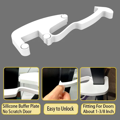 Miniatura 4 de Pestillo para puerta de gato, cerradura de tope de puerta para gatos para mantener a los perros fuera de la caja de arena, puerta interior, a prueba