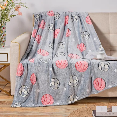 Miniatura 2 de Elegant Comfort Manta ligera que brilla en la oscuridad, ultra suave, mullida y acogedora, manta luminosa decorativa para todas las estaciones