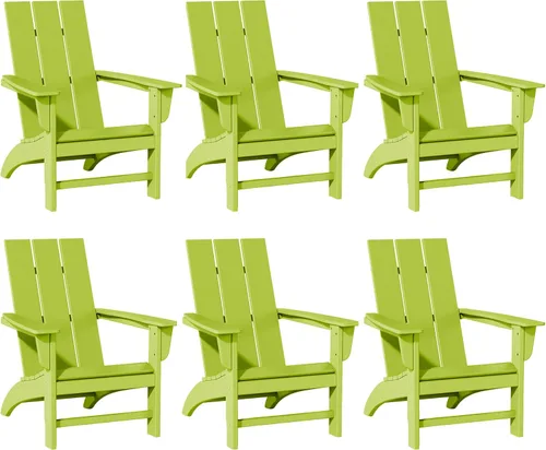 Miniatura 33 de Silla Adirondack de Madera Sintética Adiromoti, Sillas de Patio Resistente a Todo Clima, Aspecto de Madera, Silla Pre-Ensamblada para Fuego al Aire
