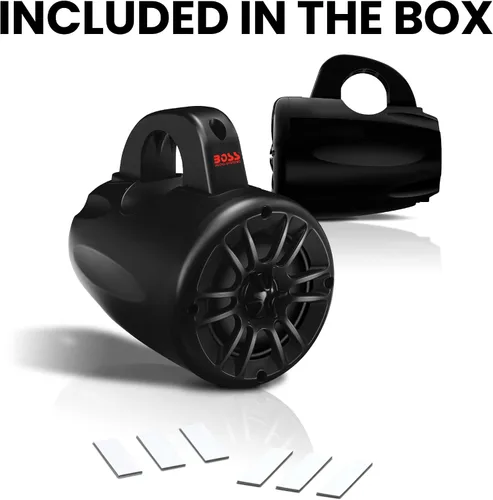 Miniatura 7 de BOSS Audio Systems MRWT40 ATV UTV Marine - Sistema Waketower resistente a la intemperie – Altavoces estéreo de 4 pulgadas, rango completo, 2 vías