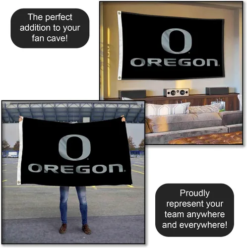 Miniatura 5 de Bandera negra de Oregon de 3 x 5