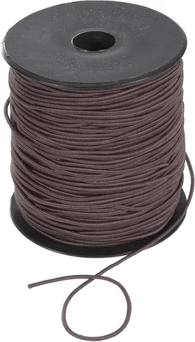 Miniatura 11 de uxcell Cordón elástico de 0.047 pulgadas (0.047 in) con hilo elástico para hacer joyas, collares, pulseras, cuentas, 109 yardas, color marrón
