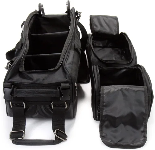 Miniatura 5 de Carro de torneo de bolos de lujo para 3 bolas con zapatero y bolsa de accesorios desmontables