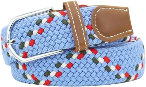 Miniatura 42 de Mixed Color Woven Stretch Braided Belts for Men and Women Fashion Elastic Belts