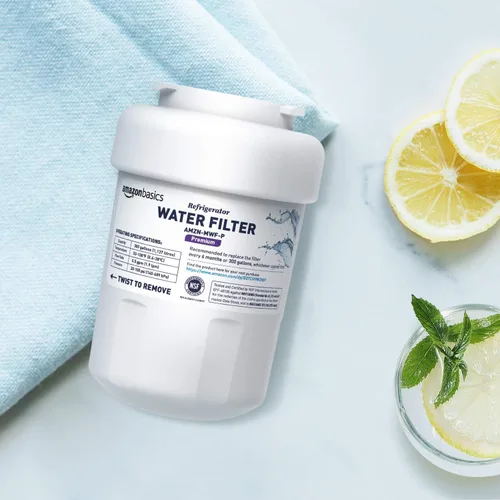Miniatura 7 de Amazon Basics Cartucho de filtro de agua de repuesto compatible con refrigerador GE MWF, paquete de 1, filtración premium