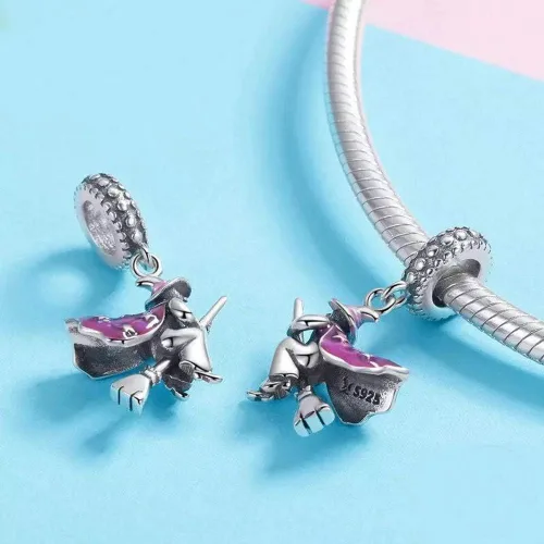 Miniatura 4 de Abalorio de plata de ley 925 envejecida con diseño de calavera para Halloween, pulsera y collar