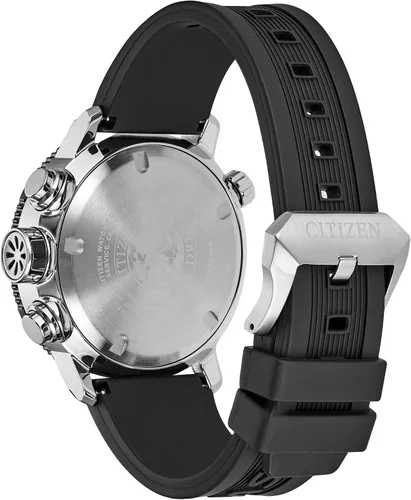 Miniatura 3 de Citizen - Reloj para hombre Eco-Drive Promaster Land Altichron de acero inoxidable con correa de poliuretano negra, esfera negra (Modelo: BN5058-07E)