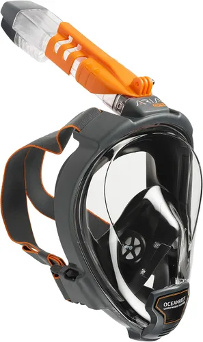 OCEAN REEF - Aria QR + Máscara de snorkel de liberación rápida - Máscara de esnórquel de cara completa - Visión submarina de 180 grados - 8 colores