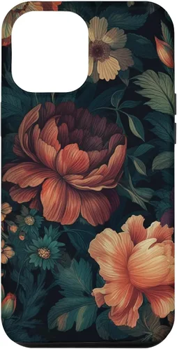 Miniatura 26 de Vintage Dark Flower Pattern Moody Floral Case for iPhone 17