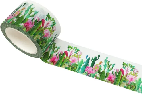 allydrew Cinta adhesiva Washi, 1.181 in x 5 M, cactus y flamencos
