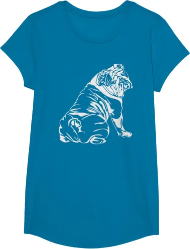 Miniatura 79 de Gracioso Bulldog Inglés playera perro Hund playera regalo, Azul (Heather blue)