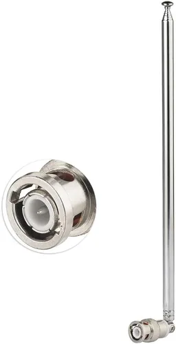 Bingfu Antena de Escáner de Radio de Policía 20-1300MHz 7 Secciones Telescópica BNC Antena Masculina Radio Jamón Radio Mano CB Antena para Uniden