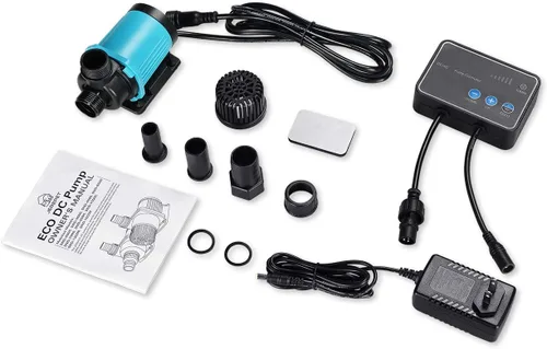 Miniatura 6 de Bomba de agua para acuario de 800 GPH, 30W, 16 pies con controlador, sumergible y bomba de retorno en línea para tanque de peces, acuarios, fuentes
