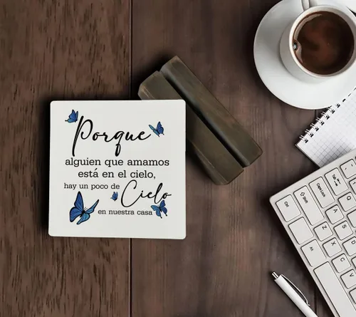 Miniatura 5 de Placa de madera de condolencia, regalo religioso español para la pérdida de un ser querido, soporte de madera, letrero de estilo español, regalo