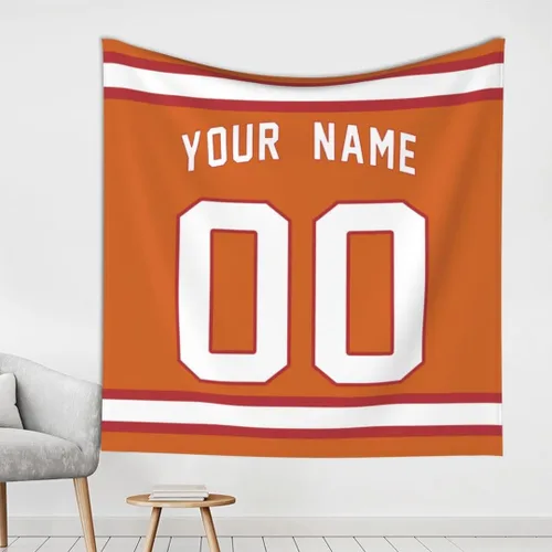 Tapiz personalizado de fútbol americano personalizado con cualquier nombre, tapiz de 59 x 59 pulgadas, para colgar en la pared, gimnasio, deportes,