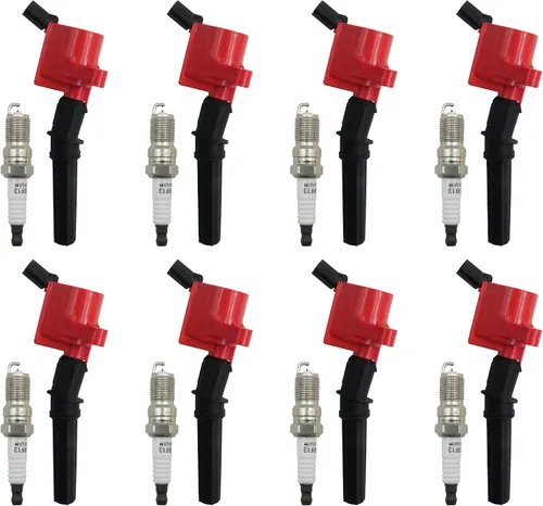 Miniatura 20 de Marsram Paquete de bobinas de encendido UF247 y bujía de iridio doble 4503 compatible con Toyota 2000-2008 Corolla 2000-2005 MR2 Spyder Celica